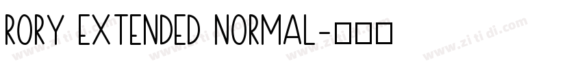 Rory Extended Normal字体转换